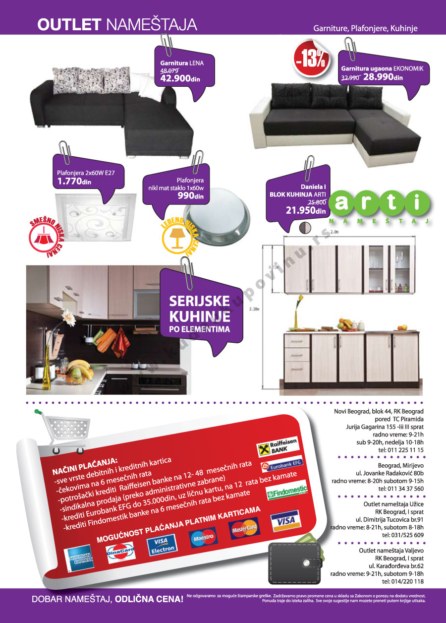 Outlet Namestaja Katalog Akcija 02 08 30 09 2013 Kuda U Kupovinu