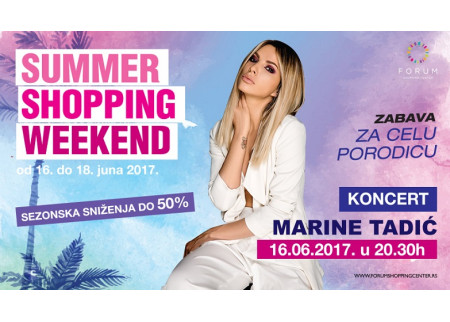 Početak sezonskih sniženja uz koncert Marine Tadić u Forumu