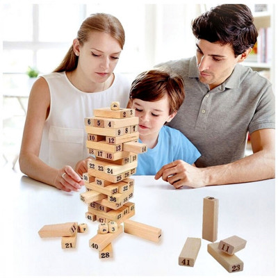 Mini Jenga drveni toranj - društvena igra