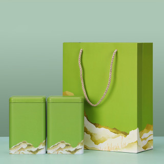 Set od 2 zelene limene kutije za kafu, brašno ili šećer + poklon kesa