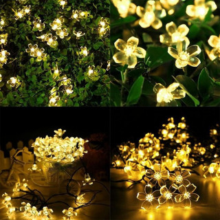 Floral solar lights – Cvetne LED lampice 6,5m