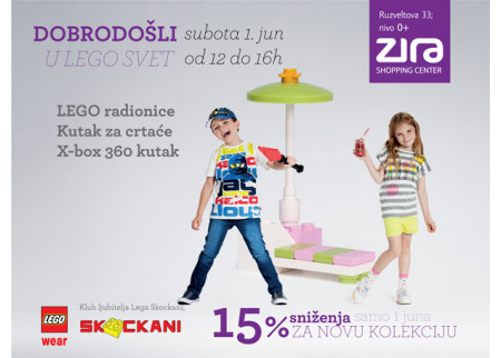 U subotu 1. juna u Zira centru od 12 do 16h Lego svet