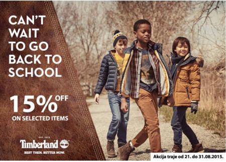 TIMBERLAND akcija BACK TO SCHOOL