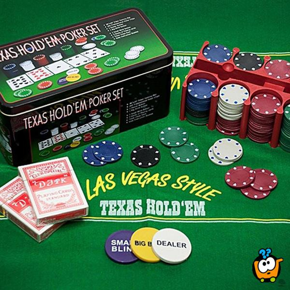 Texas Hold'em Poker set u limenoj kutiji | Kuda u Kupovinu