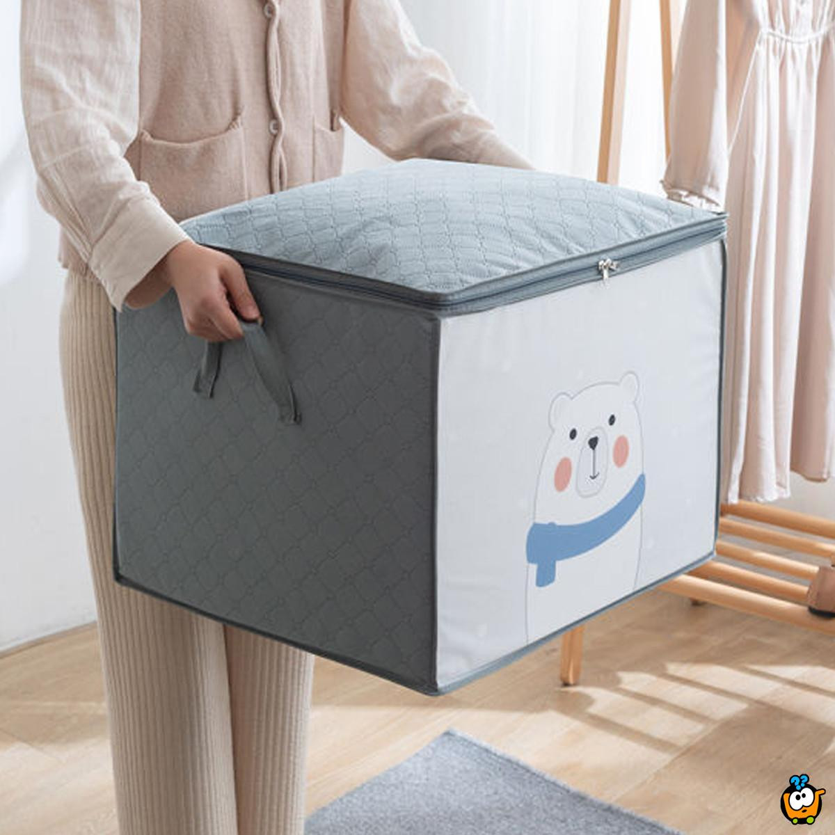 Teddy Box - Kutija sa ručkama i rajsferšlusom za posteljinu i garderobu |  Kuda u Kupovinu