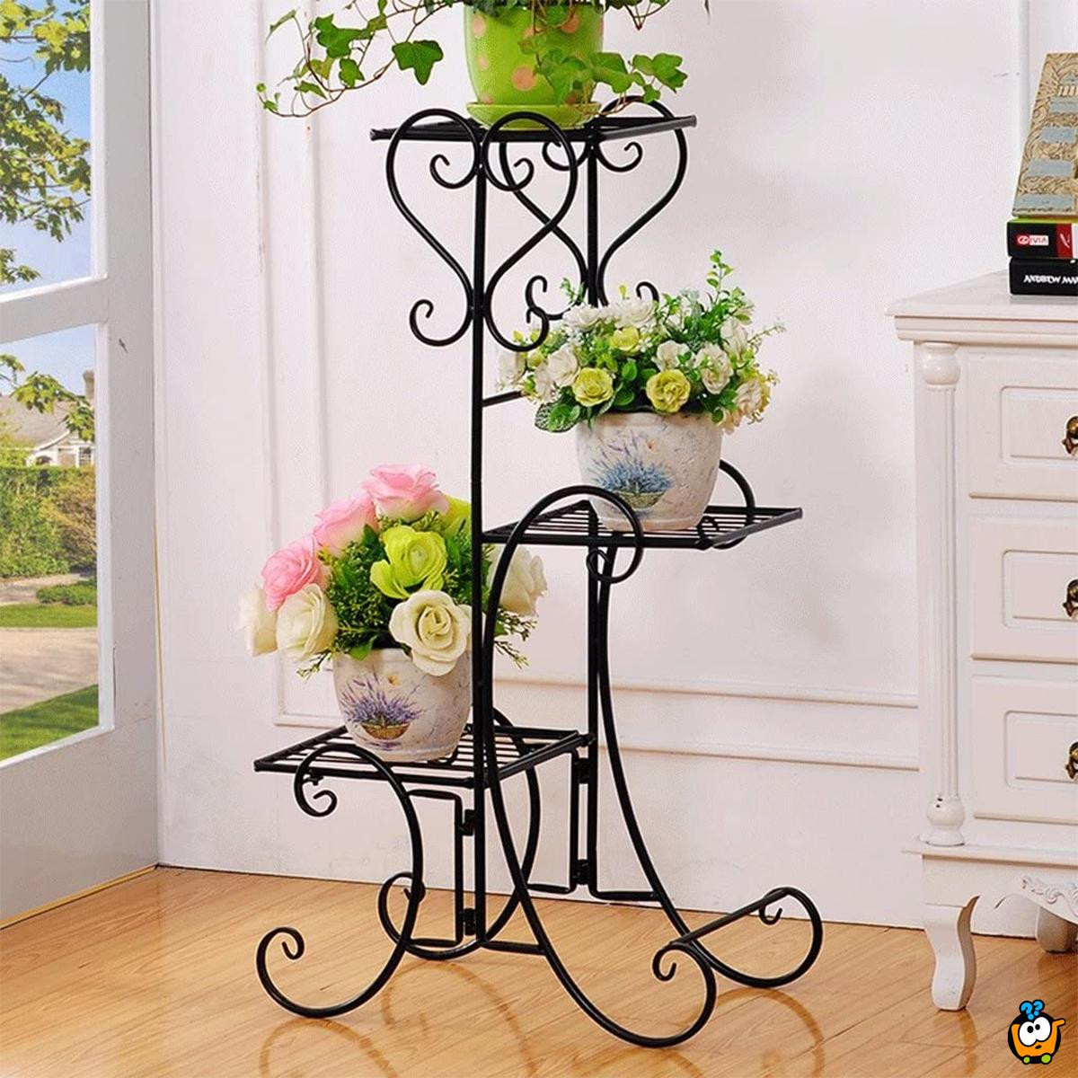 Elegantni dekorativni stalak za cveće na više nivoa | Kuda u Kupovinu