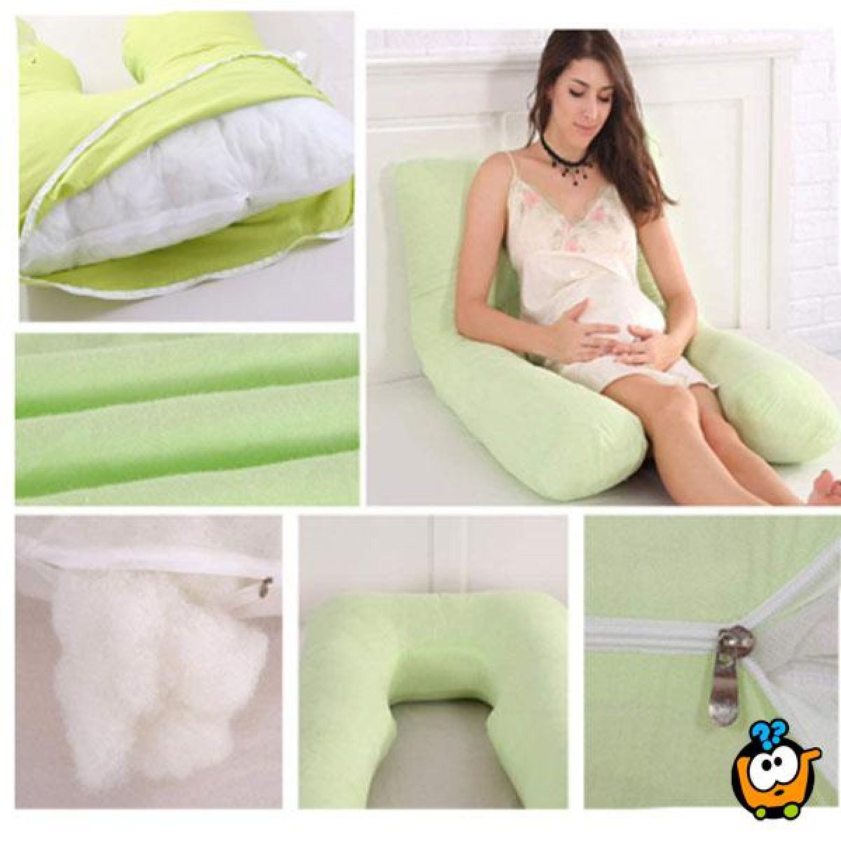 Side pillow - Jastuk za trudnice u poklon pakovanju | Kuda u Kupovinu