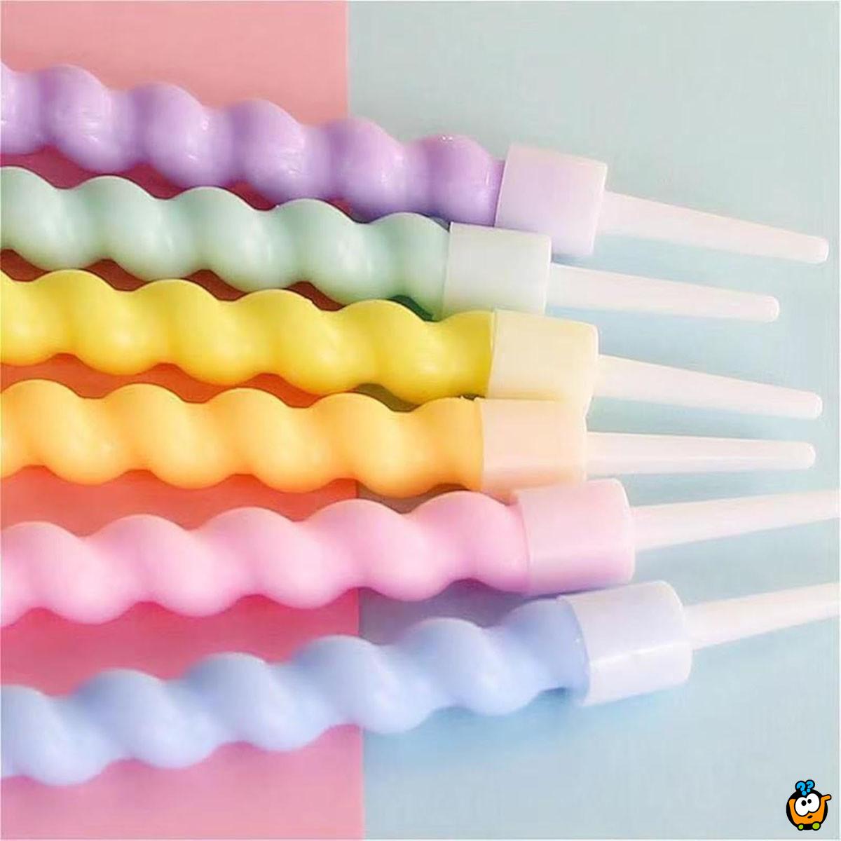 Rainbow candles - Pastelne rođendanske svećice 6 kom